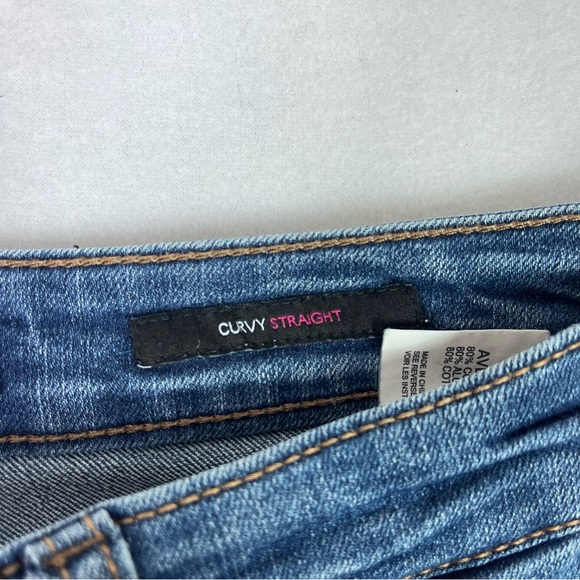 Nine West Curvy Straight  cotton blend denim Blue jeans size 4 - Picture 14 of 16